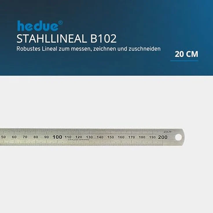 Stahlmaßstab rostfrei (Länge: 20cm) – Bild 3