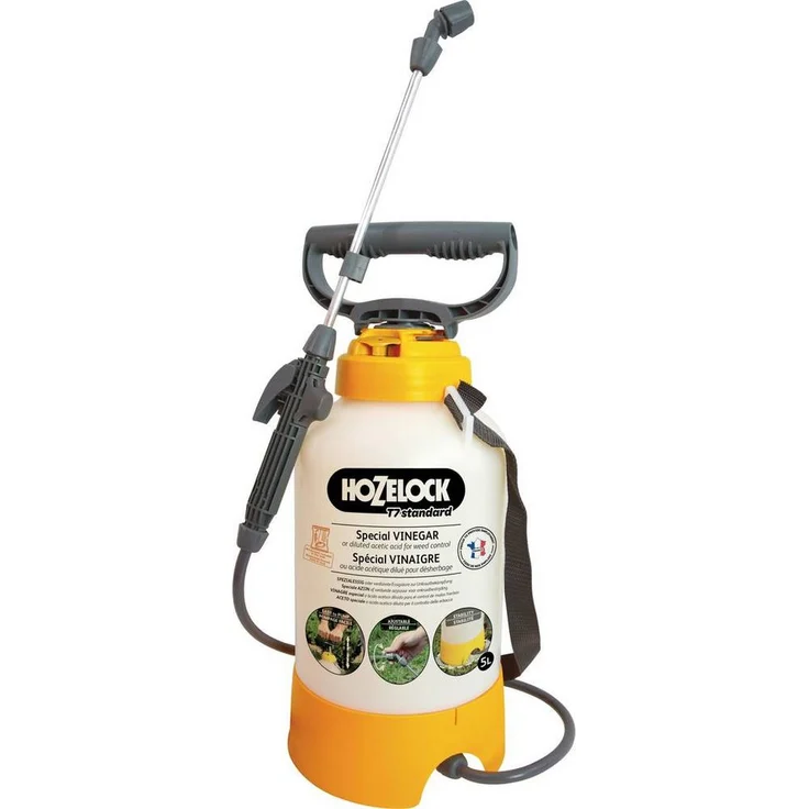 Hozelock Drucksprühgerät T7, 10 l Essig Drucksprayer mit ergonomischem Handgriff