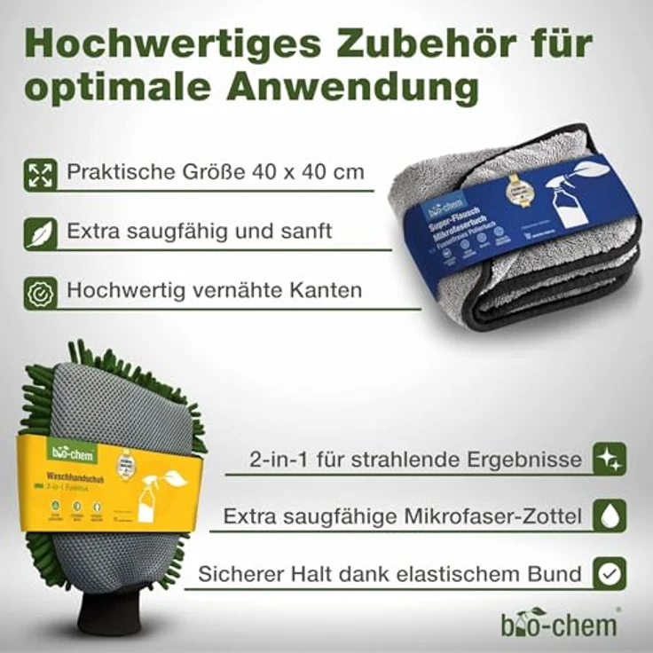 bio-chem Caravan Außenpflege PROFI-SET 6-teilig Allzweckreiniger, Entfernt Grünbelag, Regenstreifen & Fingerabdrücke – Bild 5