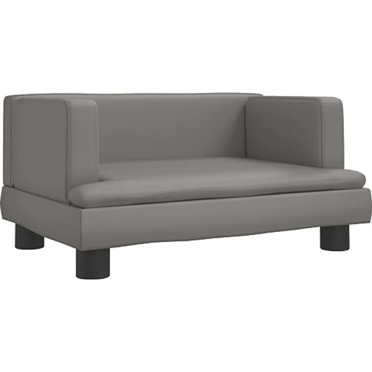 vidaXL Hundebett Grau 60x40x30 cm Kunstleder