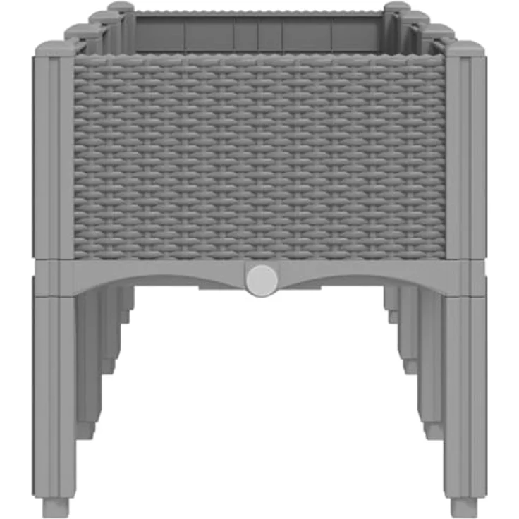 vidaXL Pflanzkasten mit Beinen Hellgrau 120x40x42 cm PP – Bild 4