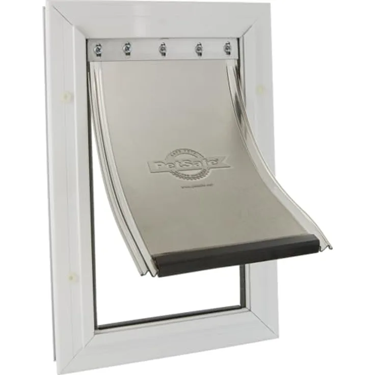 PetSafe Haustierklappe K640ML, Aluminiumrahmen mit wetterfestem Verschluss und flexibler Klappe für Haustiere bis 45 kg