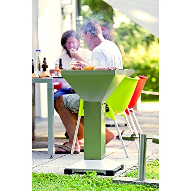 Thüros T3 Säulengrill (TKE42) Holzkohlegrill, für 4-5 Personen, Grillfläche 42 x 42 cm – Bild 2