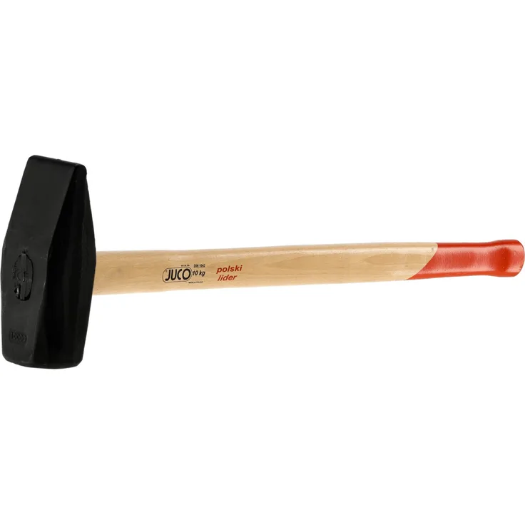 TRIZERATOP Schlosserhammer 10kg, schmiedestahlblau, induktionsgehärteter Stahl mit Buchenholzstiel