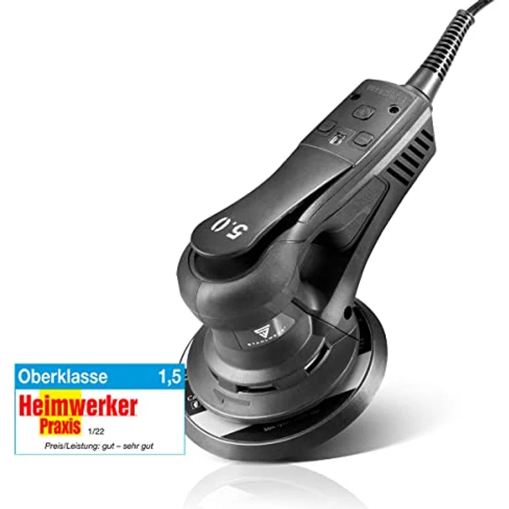 STAHLWERK ES-150 ST Brushless Exzenterschleifer Rotationsschleifer Handschleifer mit 350 Watt leistungsstarkes vibrationsarmes Schleifgerät - Preisvergleich – Bild 2