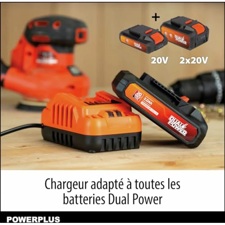 VARO Wiederaufladbare Lithiumbatterie Powerplus 2 Ah, Li-Ion Akku in Orange für Werkzeug – Bild 4
