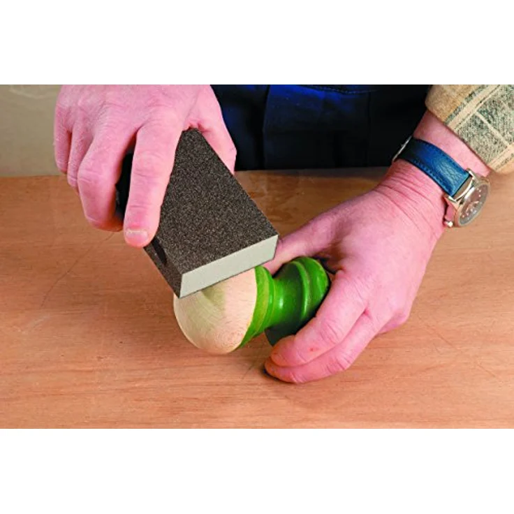 kwb 3-tlg. Schleifschwamm-Set mit feiner, mittlerer & grober Körnung für Holz und Metall – Schleif-Papier trocken und nass einsetzbar – Bild 7