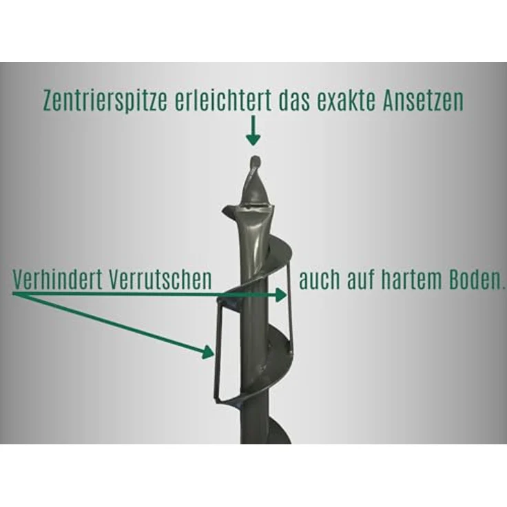 Berger + Schröter 50206 Erdlochbohrer 7 cm, Pfostenbohrer, Pfahllochbohrer – Bild 5