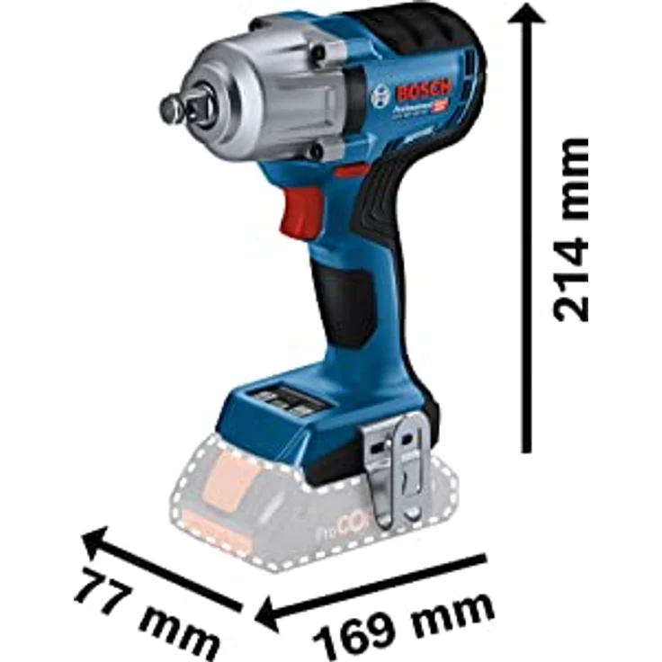 Bosch Professional 18V System Akku Drehschlagschrauber GDS 18V-450 HC (Anziehmoment 450 Nm, Losbrechmoment 800 Nm, blau) – Bild 3