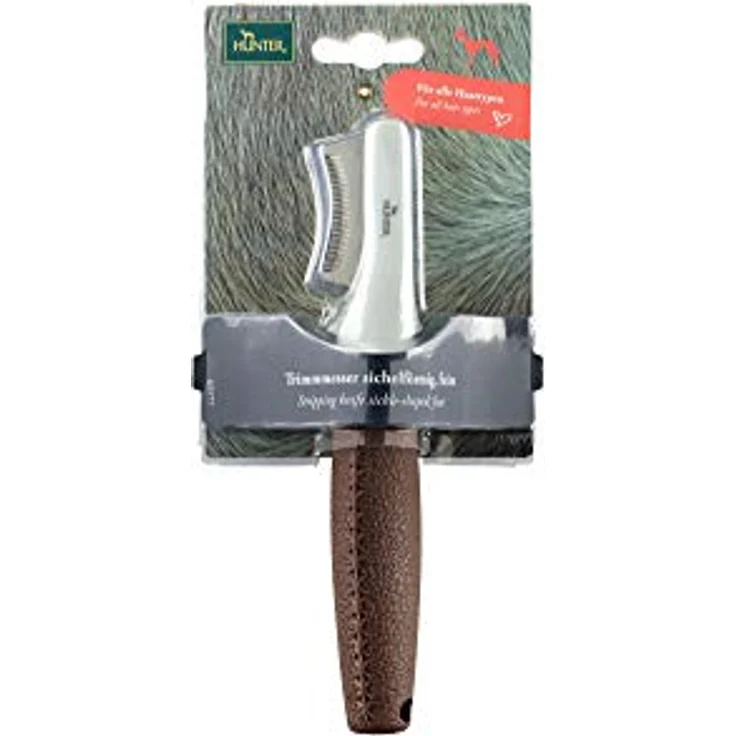 HUNTER SPA Trimmmesser sichelförmig, für Hunde, fein, 18,5 x 4,0 cm – Bild 3