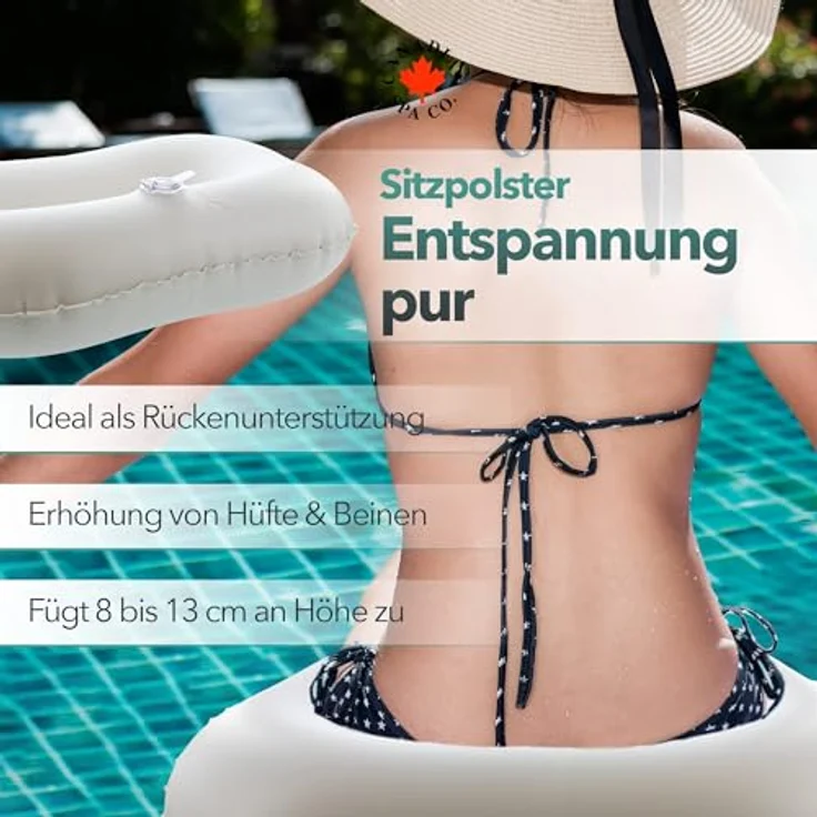 Canadian Spa GmbH Whirlpoolsitz Wassergefuelltes Sitzpolster, variable Sitzerhöhung 8 bis 13 cm, wasserdicht und robust – Bild 4
