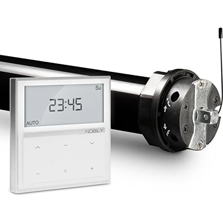 NOBILY Rolladen-Komplett-Set PR5 30/15-60, mechanischer Funkmotor 30Nm für 60mm Achtkantwelle, Wandsender und Mechanik-Set, maximale Gesamtlänge 2,75 Meter