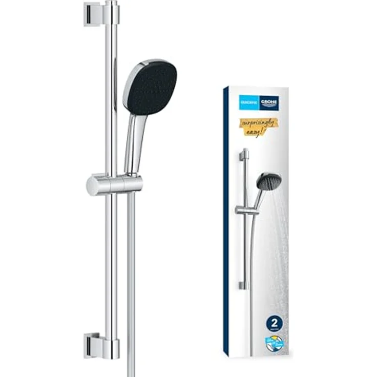 Grohe, Duschbrause, Vitalio Comfort 110 QuickFix Brausestangenset, 2 Strahlarten, chrom – Bild 2
