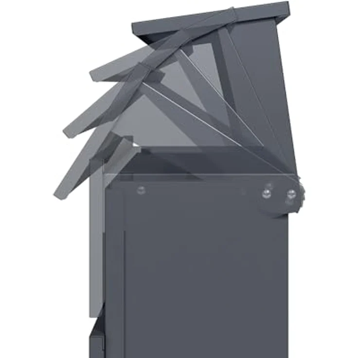 WESTMANN Paketbox Pippa, abschließbar (2 Schlüsse) aus pulverbeschichtetem Stahl, anthrazit RAL7016, 40x14x111 cm, inkl. Montagezubehör – Bild 7