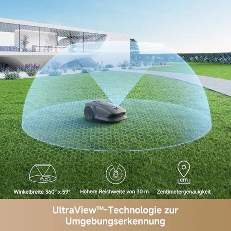 MOVA 600, Rasenmäher Roboter mit 3D-LiDAR, kabelloser Einrichtung, App-Steuerung, intelligente Hindernisvermeidung, leiser Betrieb, für Flächen bis 600 m² – Bild 4
