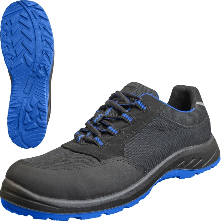 Nitras Safety Solid Step, Halbschuhe für Arbeit, S3S CI FO, metallfrei, blau, Gr. 40