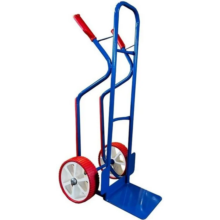 RLW-Gerätevertrieb Sackkarre Sackkarre Stahlrohr mit großer Ladeschaufel 280x280 mm, Tragkraft 300 kg, Made in EU, (Räder nach Ihrer Wahl) – Bild 1