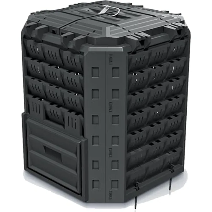 Prosperplast Komposter Compobox, 310 l, schwarz, Kunststoff, BxTxH: 72,0x76,6x71,5 cm