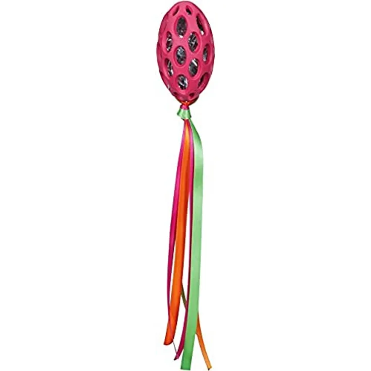 JW JW0471060 Cataction Football with Streamers, Katzenspielzeug zum Jagen und Verfolgen - Preisvergleich