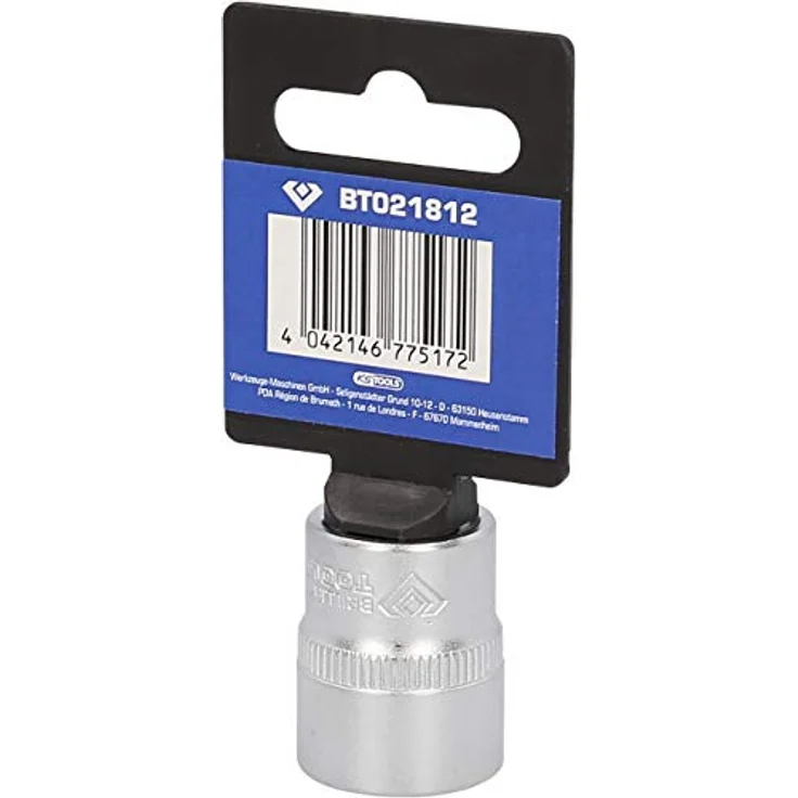 Brilliant Tools Sechskant-Stecknuss BT021812, 3/8" Innenvierkant-Antrieb, 18 mm, Chrom-Vanadium-Stahl, matt verchromt – Bild 8