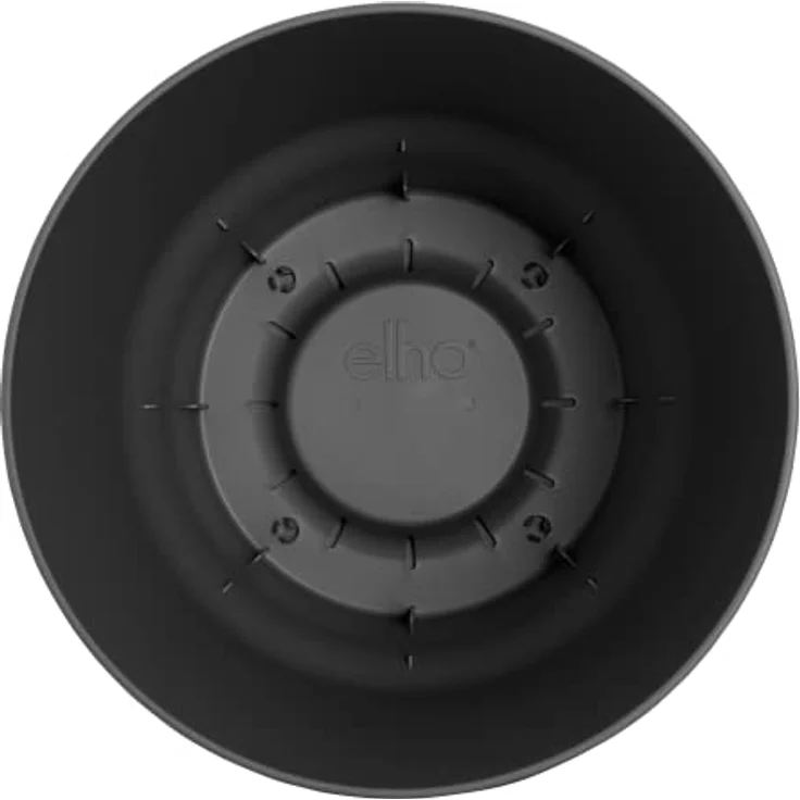 elho Greenville Rund 30 Blumentopf für Außen - Selbstbewässerungstopf Groß - 100% recyceltem Plastik - Ø 29.5 x H 27.8 cm - Schwarz/Living Schwarz – Bild 4