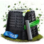 GartenGuru® 480l Premium Thermokomposter Kunststoff - [GERUCHSDÄMMENDER KOMPOSTER Garten] - inkl. Schutznetz - hochwertiger Komposter Schnellkomposter wetterfest - einfache Montage/Robustes Material