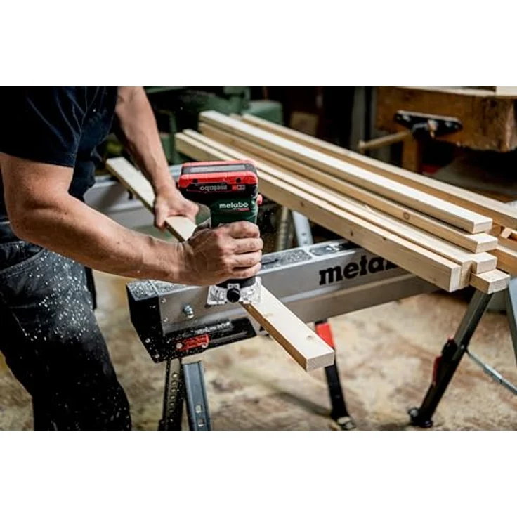 Metabo Akku-Kantenfräse FMV 18 LTX BL 8-18V, Brushless-Motor, 4800-29000 U/min, 6/8 mm Spannzange, metaBOX 145 L - für Holz und holzähnliche Werkstoffe – Bild 5
