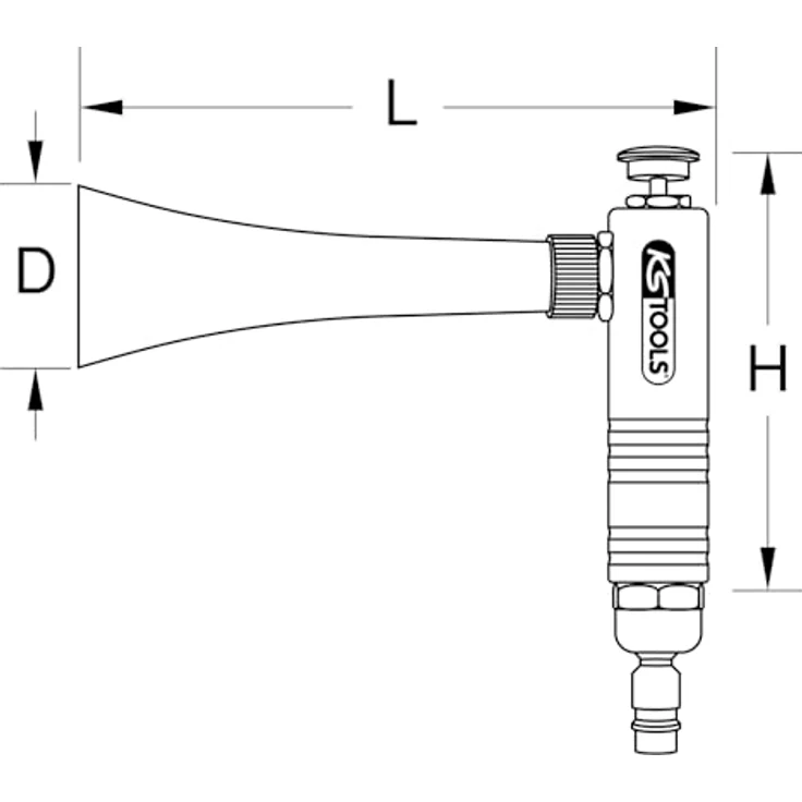KS Tools 515.5595 Druckluft-Ausblaspistole, professionelle Reinigungstechnik mit zyklonischer Rotations-Technologie, drehbarem Kugelgelenk – Bild 3