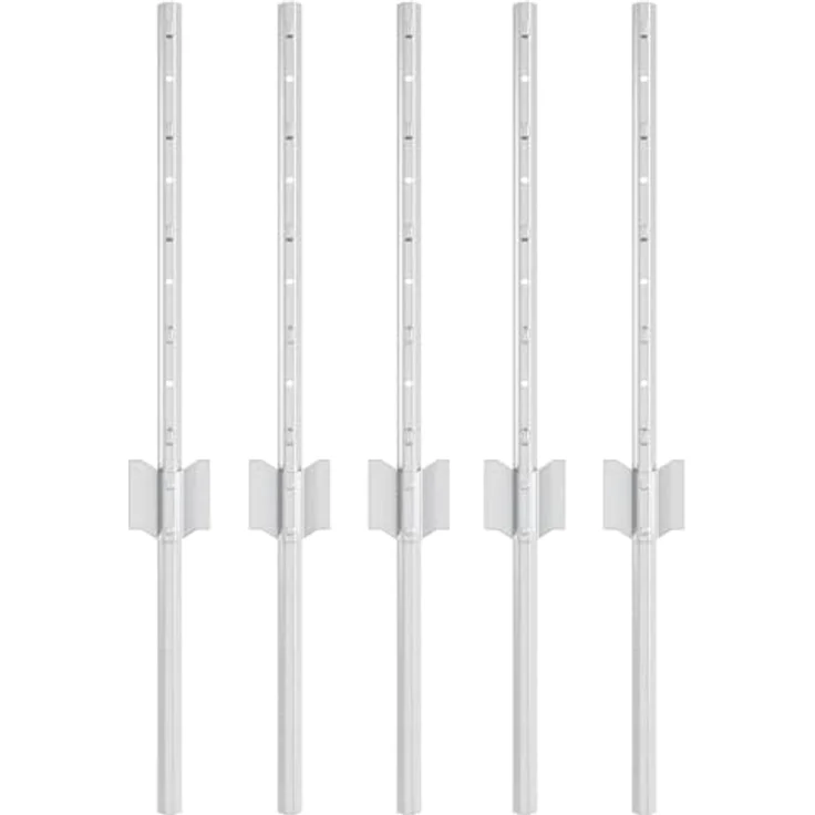 vidaXL Zaunpfosten U-Kanal, 5 Stück, 40 cm, verzinkter Stahl, silber – Bild 1