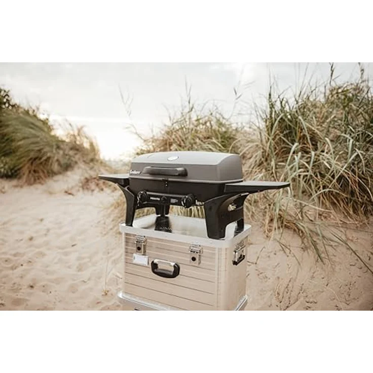 Enders Urban Pro Tischgrill Gasgrill klein, Grillfläche 48 x 32 cm, Edelstahl, mit Thermometer, mit Deckel – Bild 2