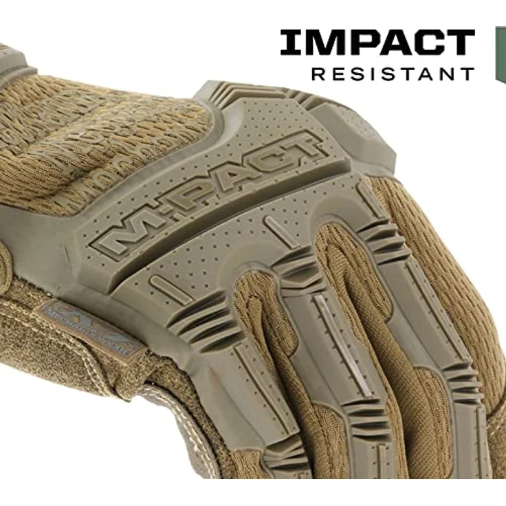 Mechanix Wear Tactical M-Pact Arbeitshandschuhe, TPR-Stoßschutz, touchscreen-fähiges Kunstleder, COYOTE BROWN, Größe L – Bild 3