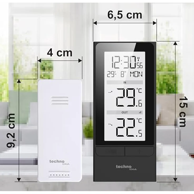 TECHNOLINE WS 9787, Wetterstation in Schwarz mit präziser Temperaturmessung – Bild 3