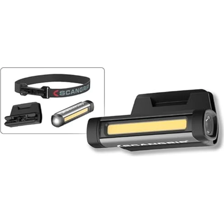 Scangrip Taschenlampe FLEX WEAR KIT USB wiederaufladbar 75/150lm, schwarz