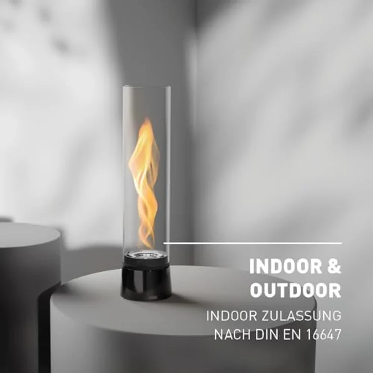 höfats Spin air 1200, Bioethanol-Tischfeuer in Schwarz mit langer Brenndauer und innovativer Bio-Burner-Technologie – Bild 3