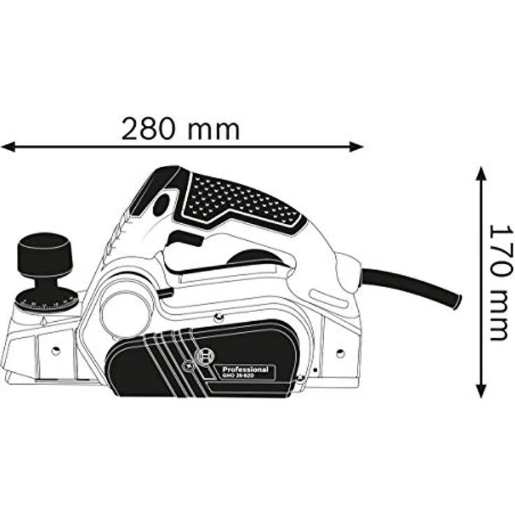 Bosch Professional Handhobel GHO 26-82 D (inkl. Parallelanschlag, Sechskantstiftschlüssel SW 2,5, Stoffstaubbeutel, im Koffer) – Bild 3