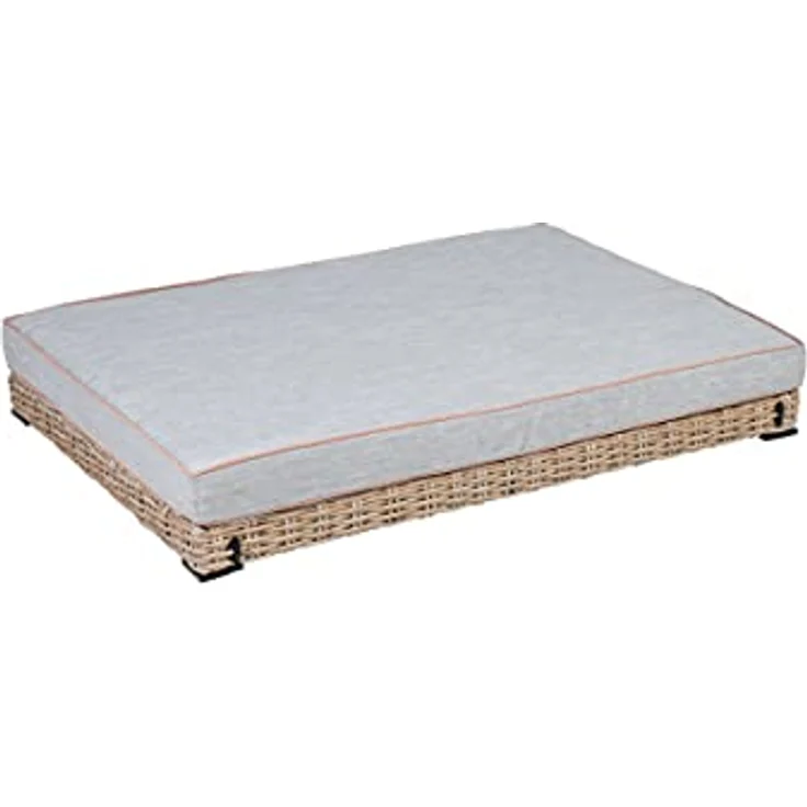 Greemotion Hunde-Sofa Größe S, 95 x 15 x 65 cm, stabiles Stahlgestell mit Rattan-Geflecht, 6 kg, Hundebank, Hundeplatz, Indoor & Terrasse – Bild 1