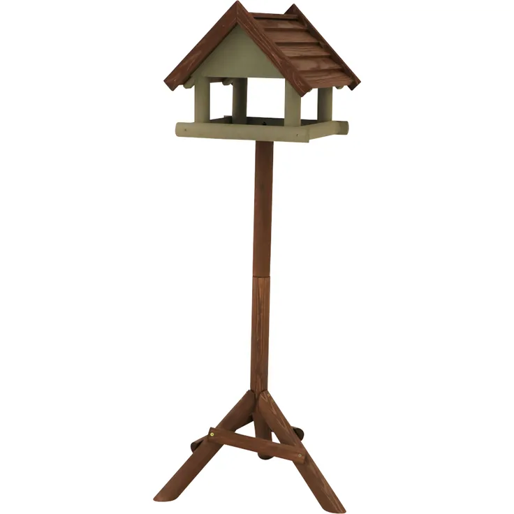 SIENA GARDEN Vogelhaus Kalle mit Ständer Kiefer FSC 100 %, 39 x 39 x 34 cm