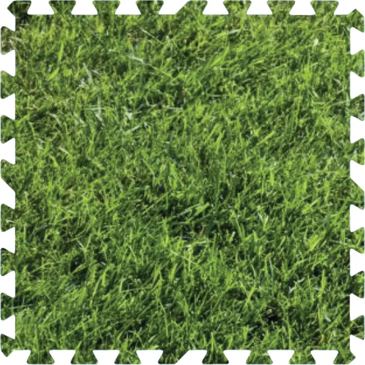 Bodenschutzmatte 50 x 50 cm, 8mm - 2,25m² - Rasenoptik