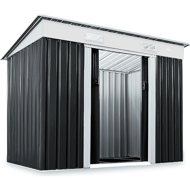 Deuba Gerätehaus Metall verzinkt 3,35m³ Anthrazit – Bild 3