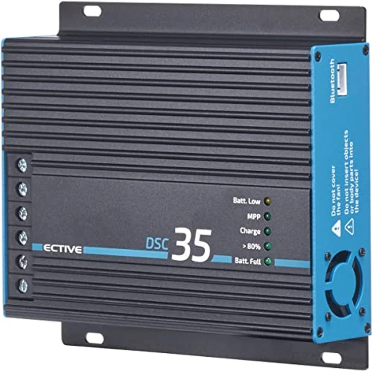 ECTIVE Dual Solar Laderegler - DSC 35,12V, für lifepo4 Battrerien, 500Wpm 50Vm 35A - MPPT Solarregler, Ladegerät Controller, Solarkonverter, Solar Panel Regulator - Effizient, sicher und universell, dualer Controller, kombinierbar (schwarz) – Bild 2