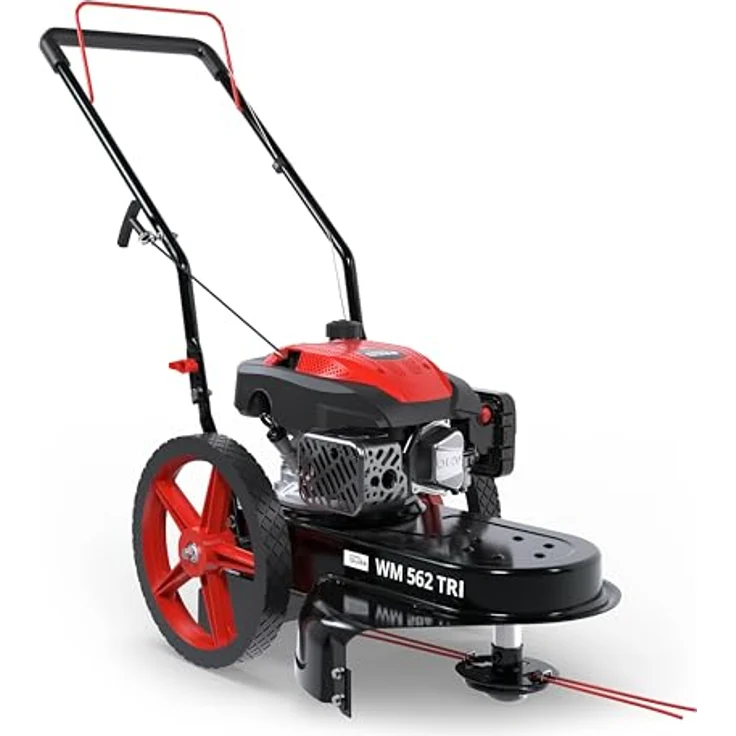 Güde Wiesenmäher WM 562 TRI, Benzin-Rasenmäher mit 4-Takt Power-Engine Motor, Stahlblech-Gehäuse, und zuschaltbarem Fadenkopf – Bild 2