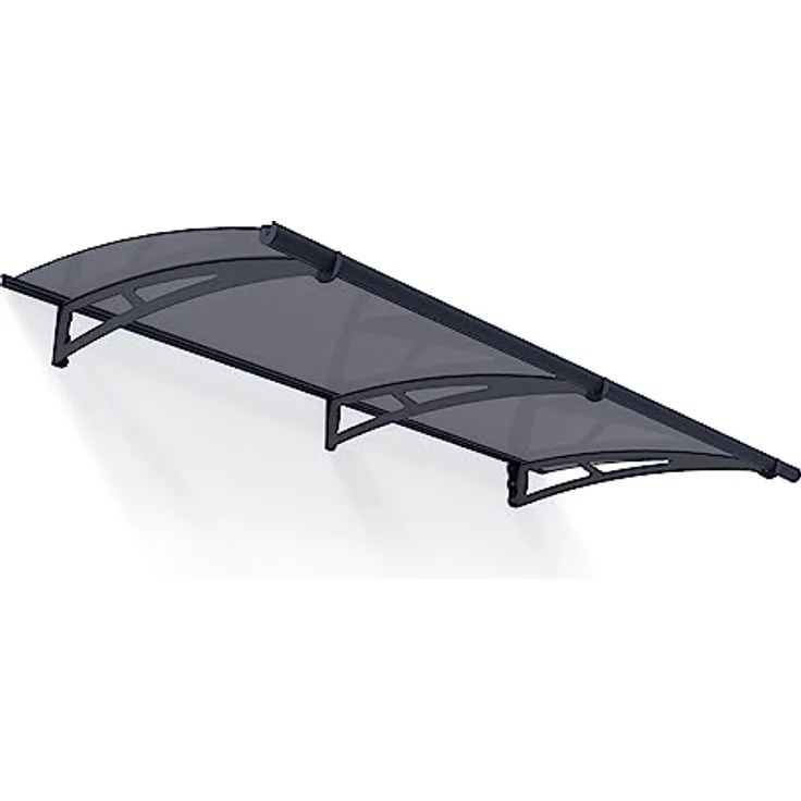 Palram Canopia Aquila 2050 Pultvordach 205 x 92 cm Grau Sonnenschutz Haustürvordach inkl. Regenrinne