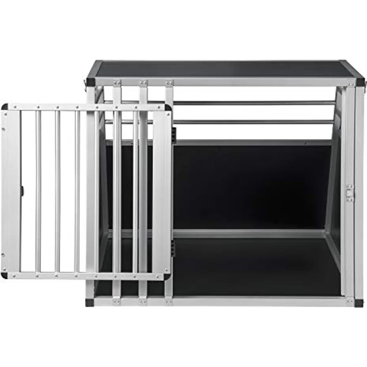 EUGAD Tiertransportbox, Alu Hundebox für große Hunde, Silber/Schwarz, Empfohlen für Husky, Samojede, etc. - Preisvergleich – Bild 4