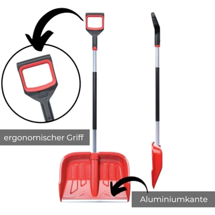 Prosperplast Snower 50 Alutube, Schneeschaufel mit Aluminiumstiel und 49,7 cm Arbeitsbreite, mehrzweckfähig – Bild 3