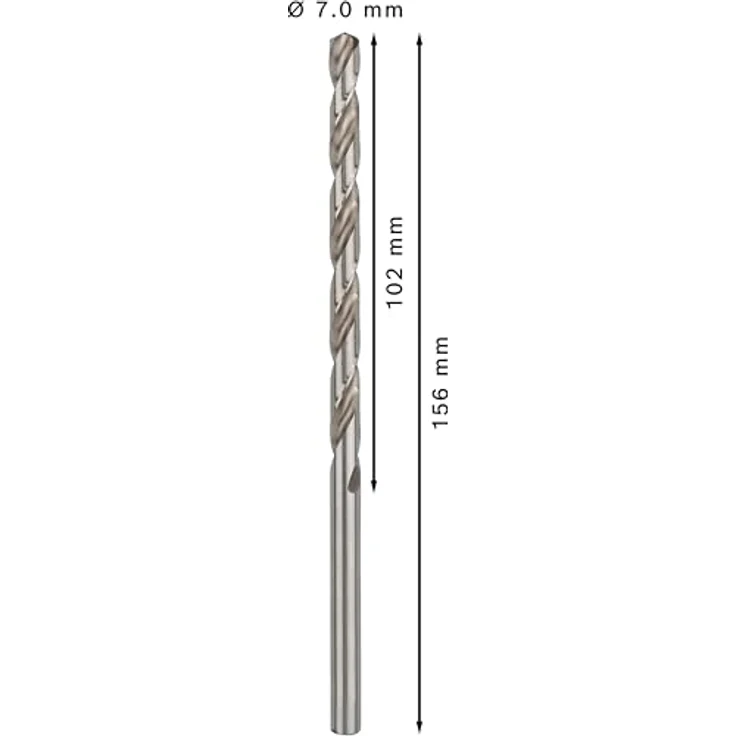 Bosch Professional Metallbohrer HSS-G geschliffen mit langer Arbeitslänge (5 Stück, Ø 7 mm) - Preisvergleich – Bild 3