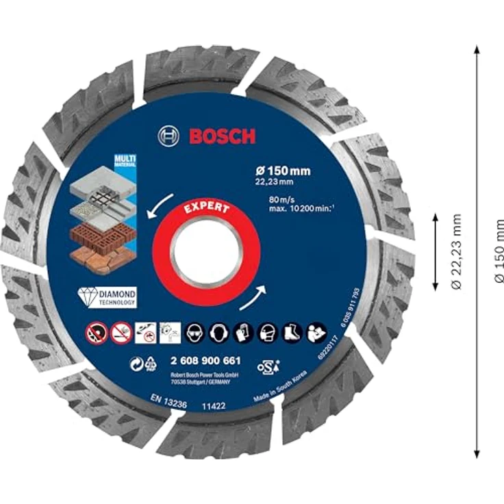 Bosch Expert MultiMaterial Diamanttrennscheiben, 150 x 22,23 x 2,4 x 12 mm – Bild 3