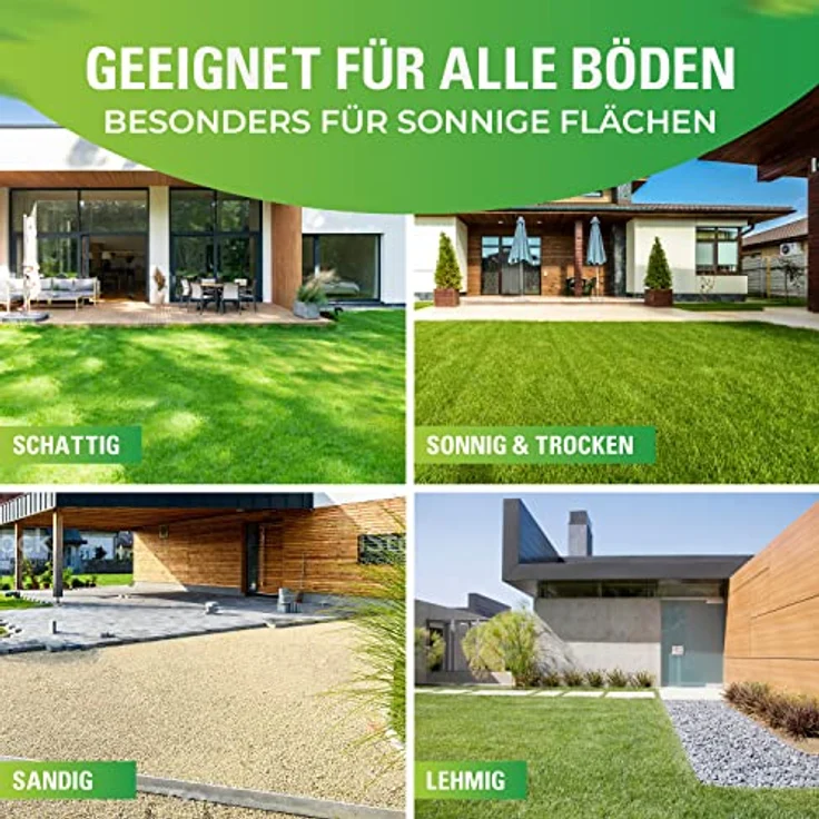 Greenyp® Sunny, dürreresistenter Trockenrasen, schnellkeimend, 30kg für 1200m², ideal für sonnige und trockene Böden – Bild 5