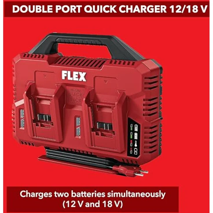 FLEX Doppel-Schnellladegerät 12/18 V CA SP 2x12/18, mit Ladezustandsanzeige und kompakter Wandmontagevorrichtung – Bild 4