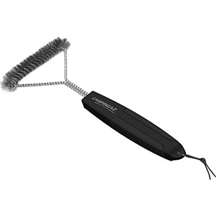 Campingaz Grillbürste, dreieckige Grill Bürste aus Edelstahl, Grillzubehör, Stahlbürste zur Grillreinigung, extra langer Stiel – Bild 1