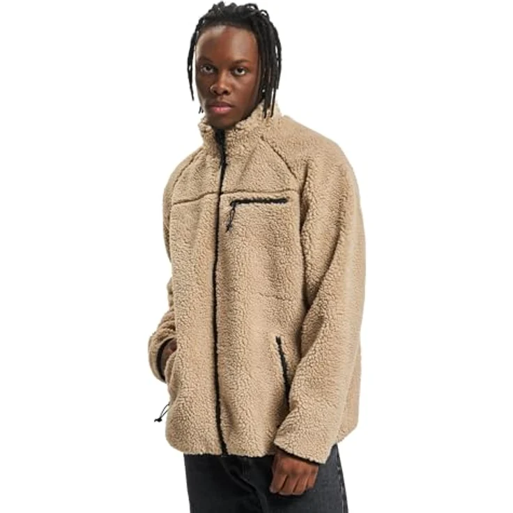 Brandit Herren Teddyfleece Jacket, Allwetterjacke mit hochflorigem Teddy-Fleece, blau – Bild 2